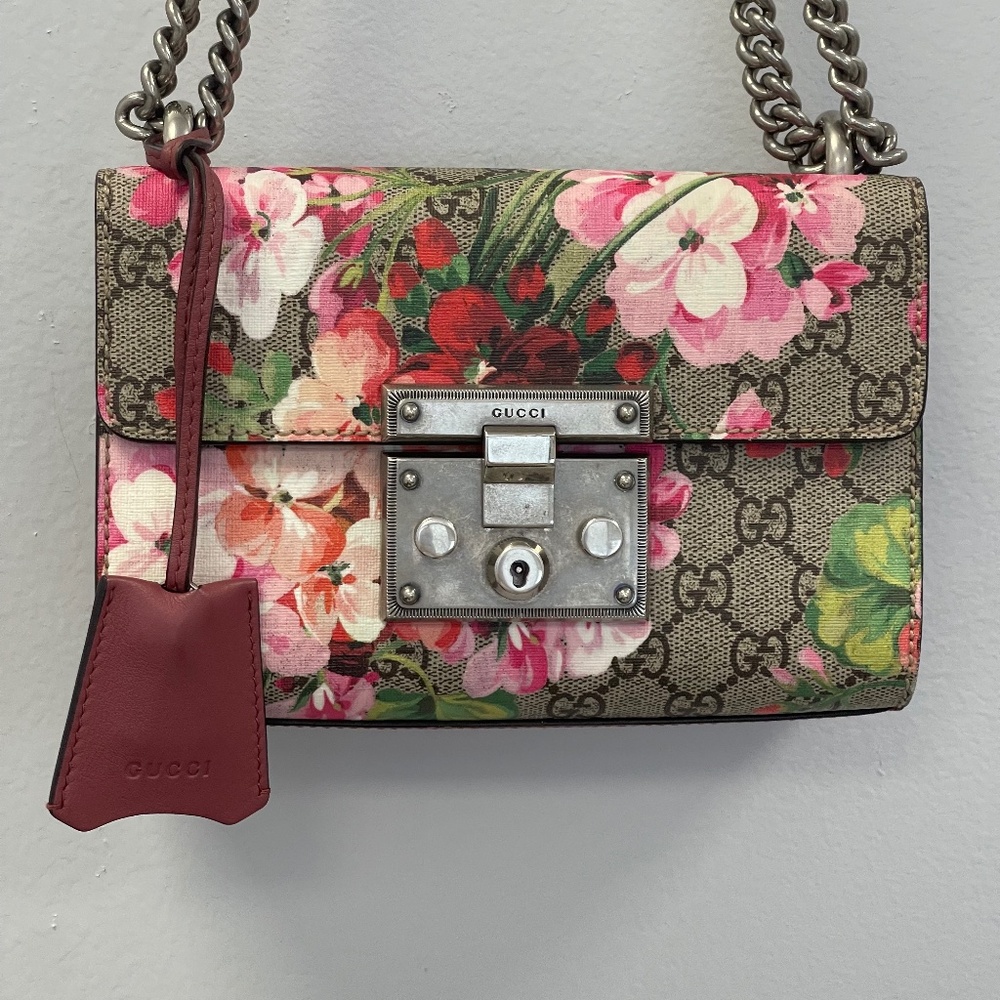Gucci GG Blooms Padlock Small Shoulder Bag - Preowned